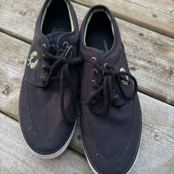 Men’s Fred Perry Trainers Casual Canvas Shoe Size Uk 6.5 US 7,5 - Picture 2 of 9